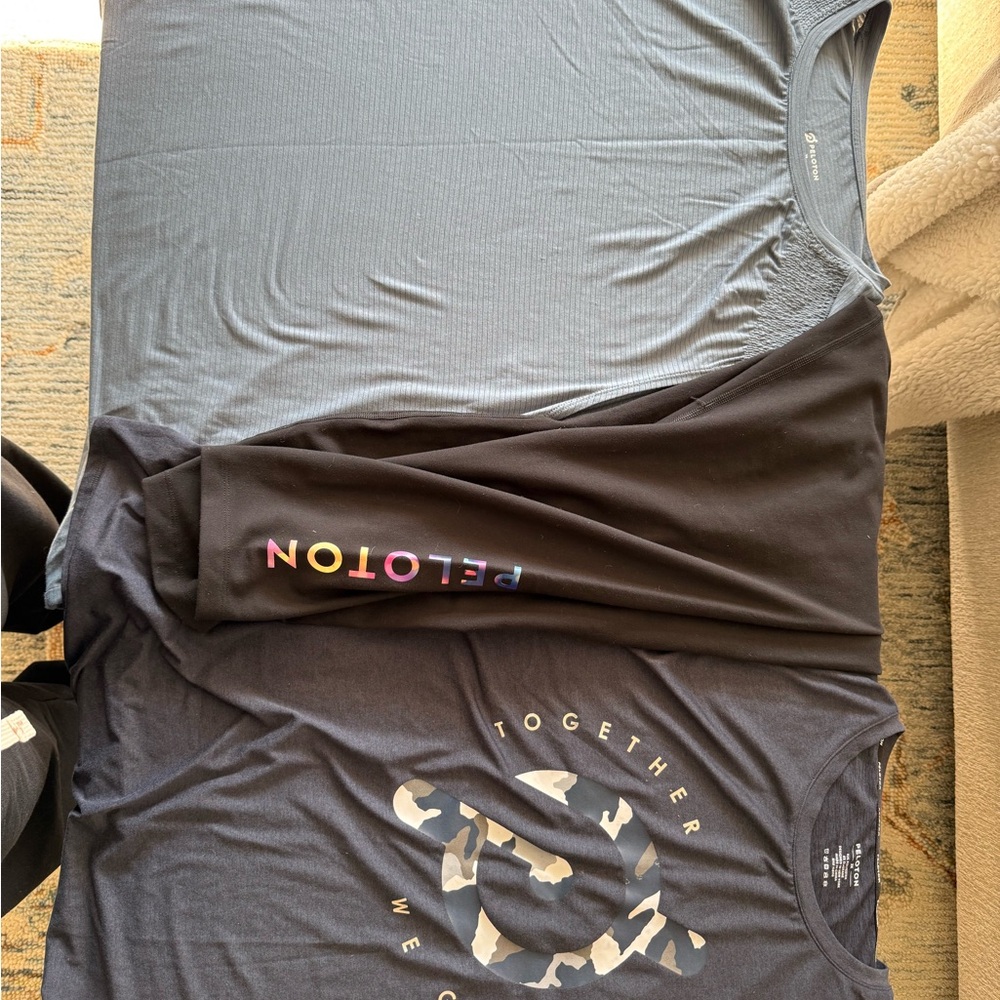 Peloton Black and Gray Long Sleeve Shirt